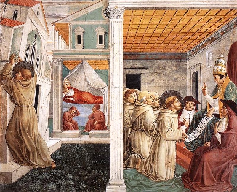 GOZZOLI, Benozzo Scenes from the Life of St Francis (Scene 5, north wall) g Norge oil painting art